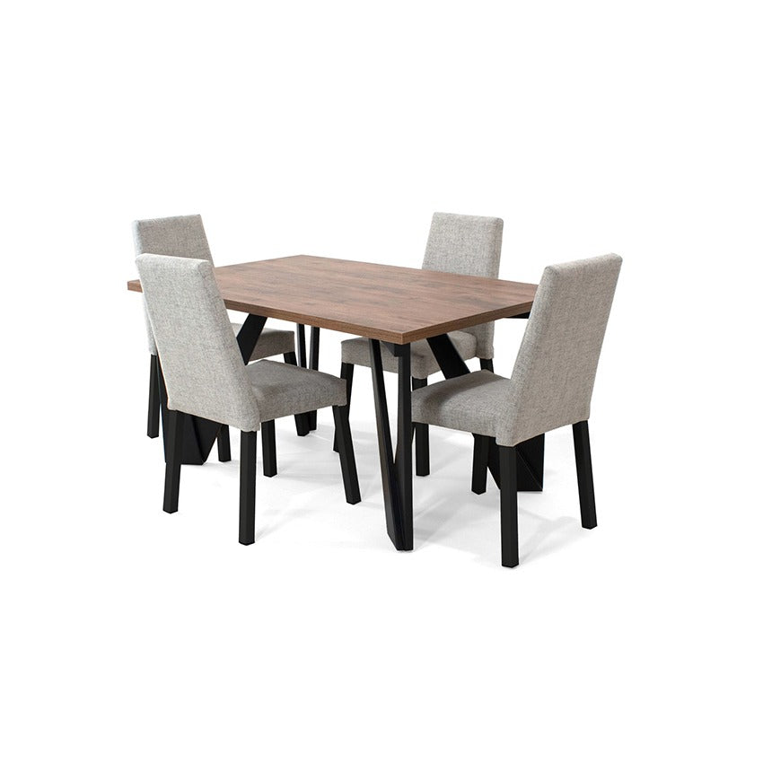 Set comedor 4p brixton sillas viena taupe