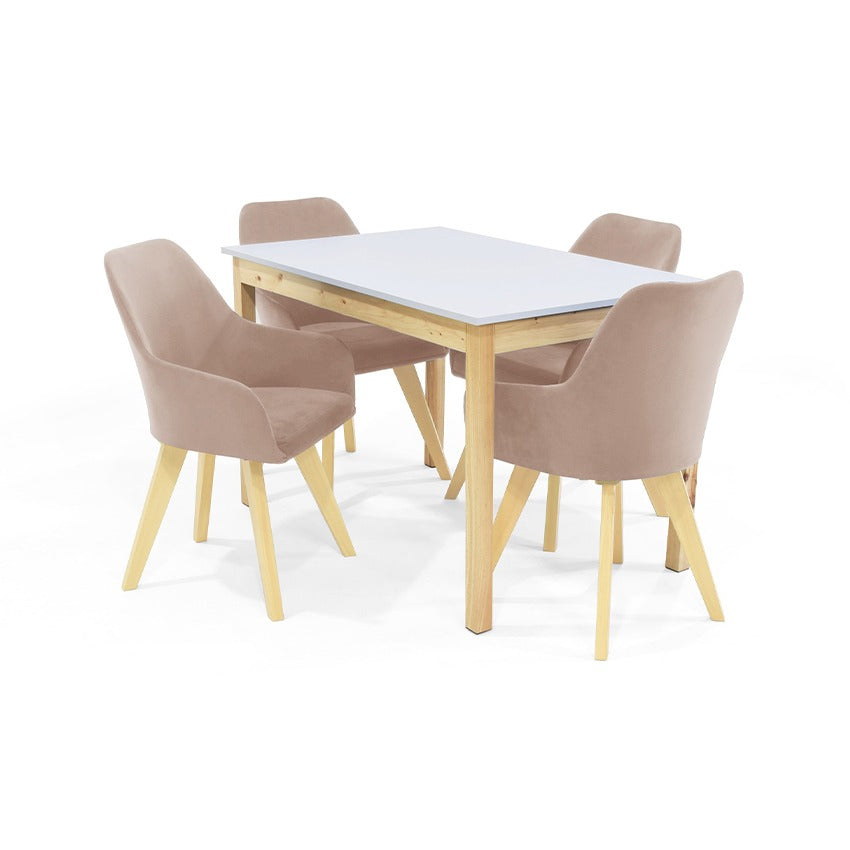 Set comedor 4p orion sillas murcia taupe