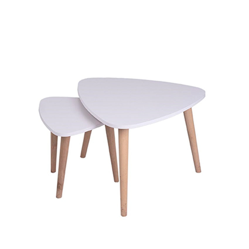 Set x 2 mesas triangulares nao blanc