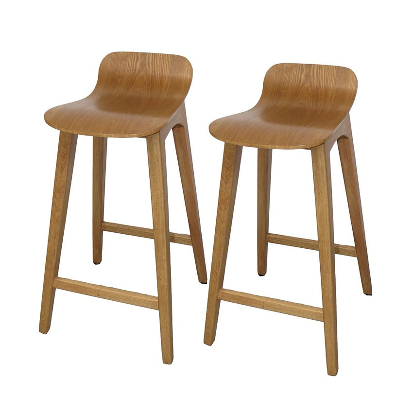 Set x 2 und silla bar madrid color madera (79x43x45)