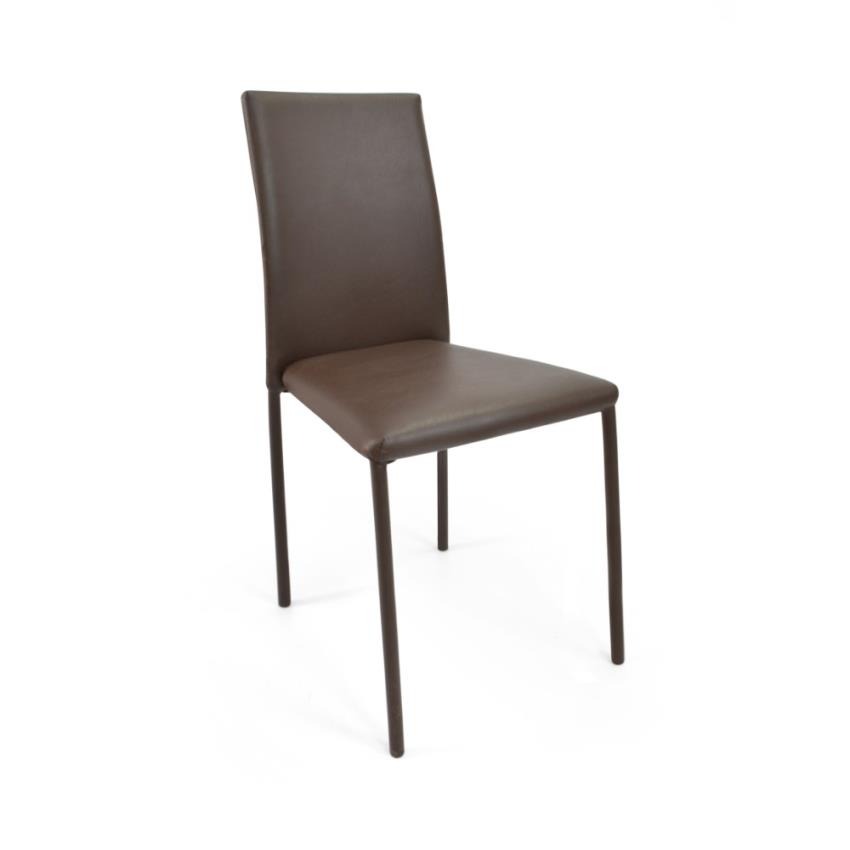 Silla lyon chocolate cuero