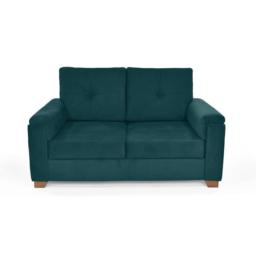 Sofa 2 puestos zamora tela petroleo