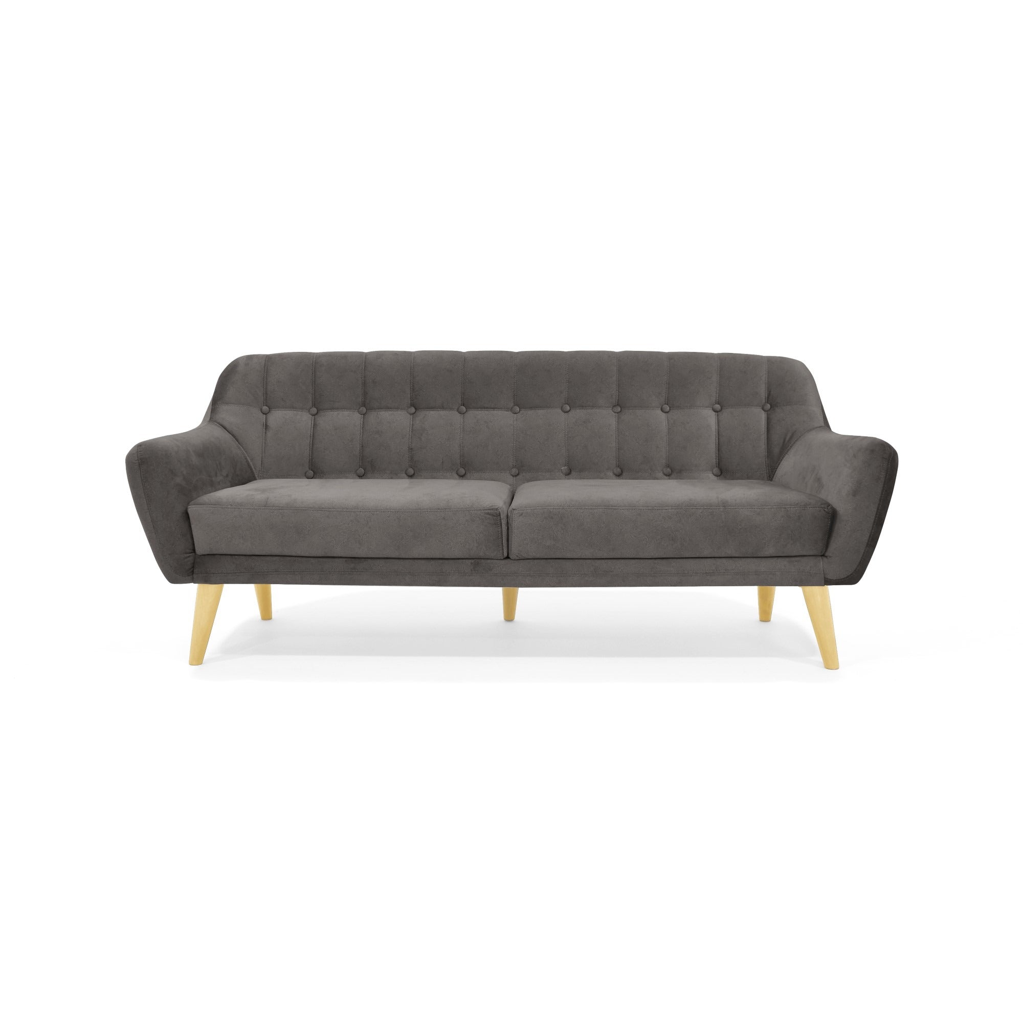 Sofa 3 puestos roma plomo tela