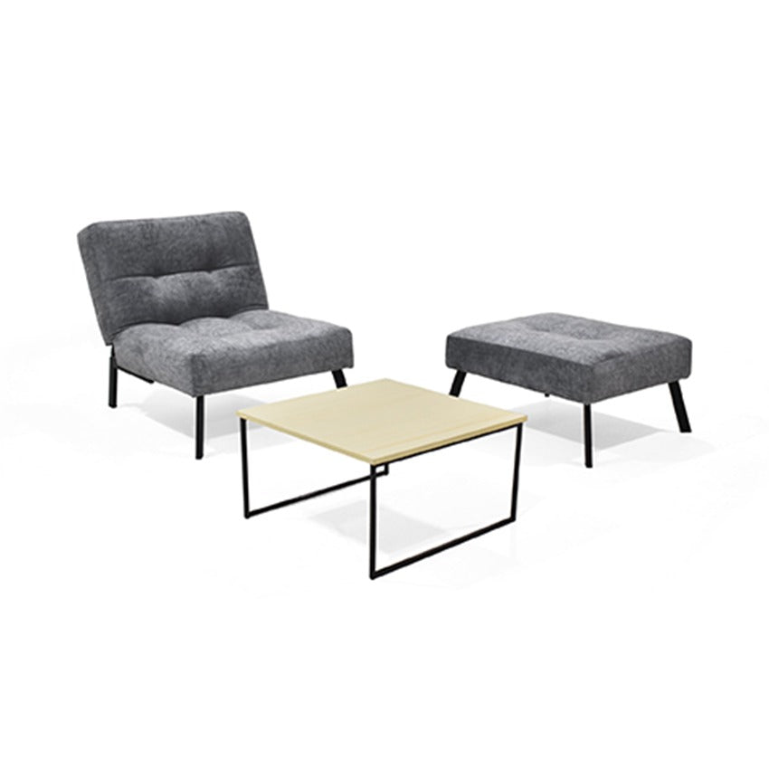 Sofá cama reclinable 1 puesto togo gris con mesa