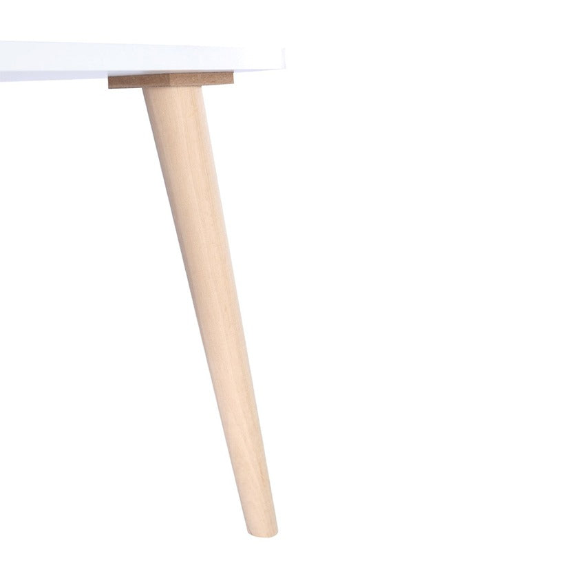 Mesa auxiliar triangular nao blanca (35x39x39)