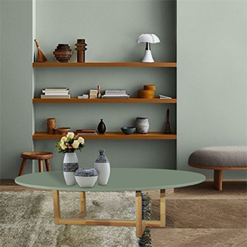 Mesa ovalada roma verde (30x120x60)