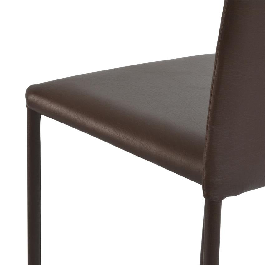 Silla lyon chocolate cuero