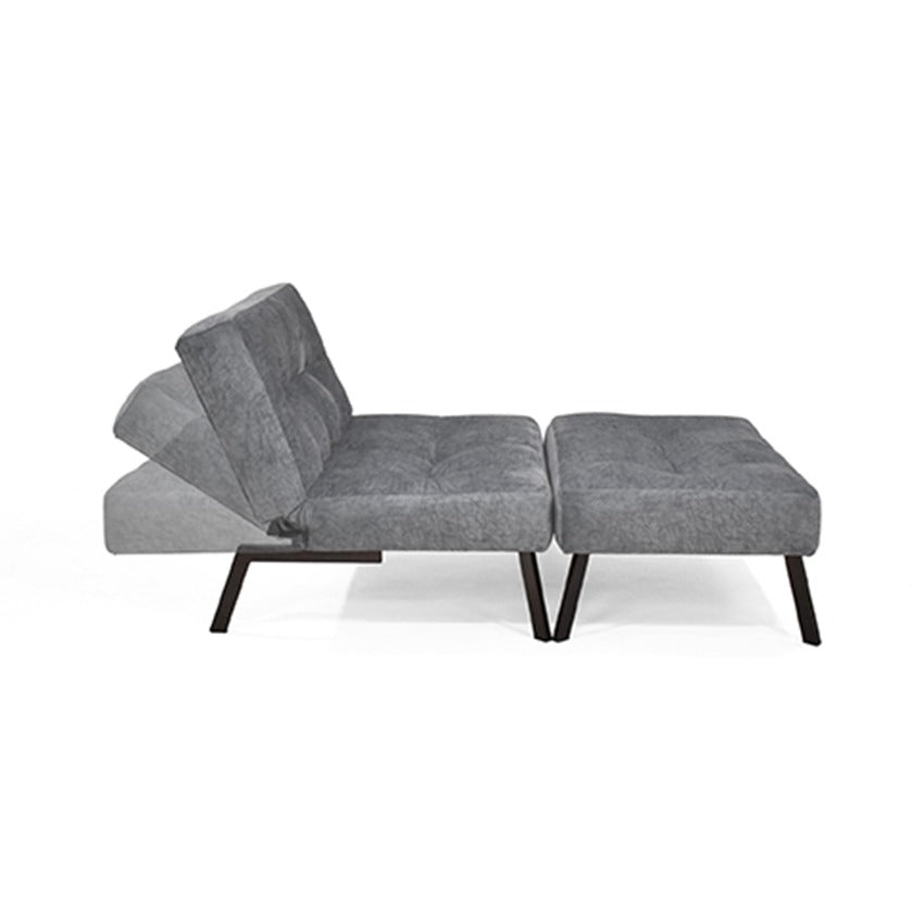 Sofá cama reclinable 2 puestos togo tela gris