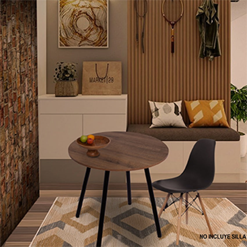 Mesa de comedor redondo 4 puestos amaretto (75x80x80)