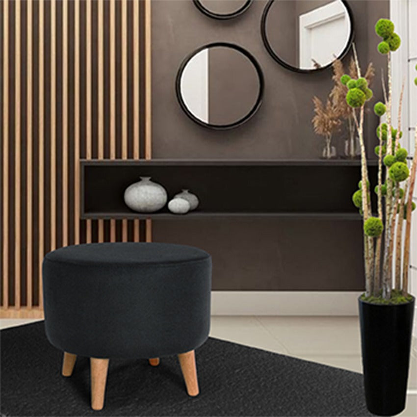 Puff negro 4 patas negro (40x40x40)