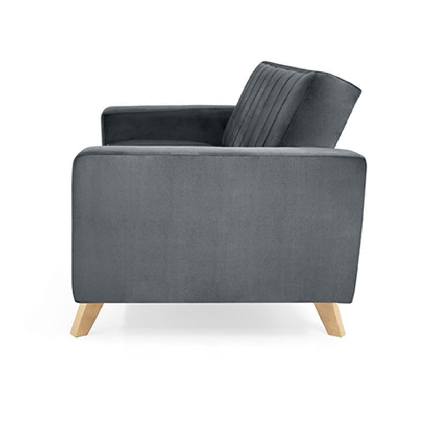 Sofa 2 puestos baru tela gris