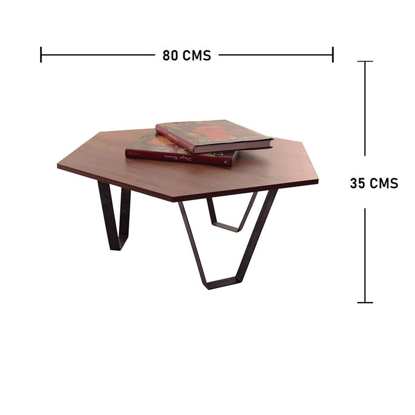 Mesa de centro hexagonal nice amaretto