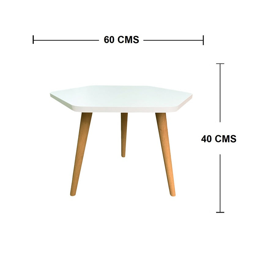 Mesa hexagonal turku blanca