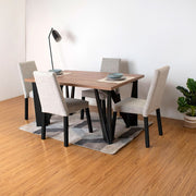 Set comedor 4p brixton sillas viena taupe