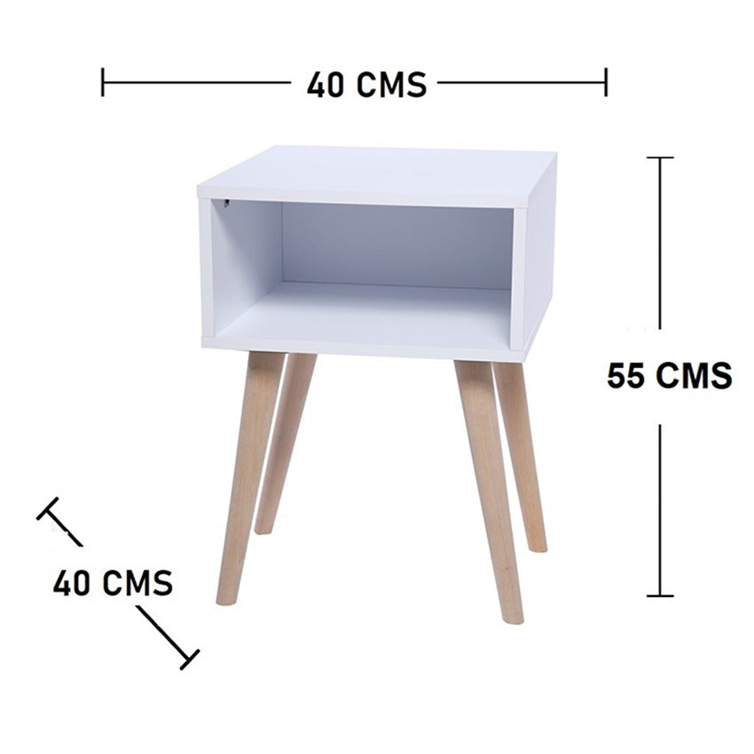 Set x 2 mesas de noche turku blanco (55x40x40)