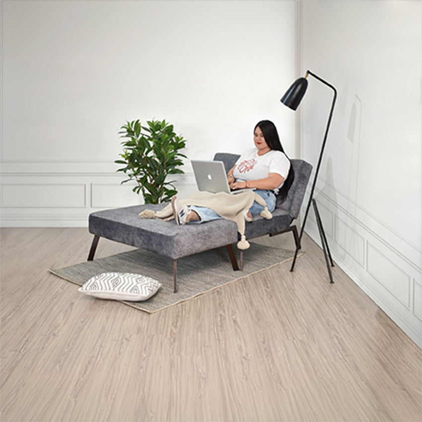 Sofá cama reclinable 2 puestos togo tela gris