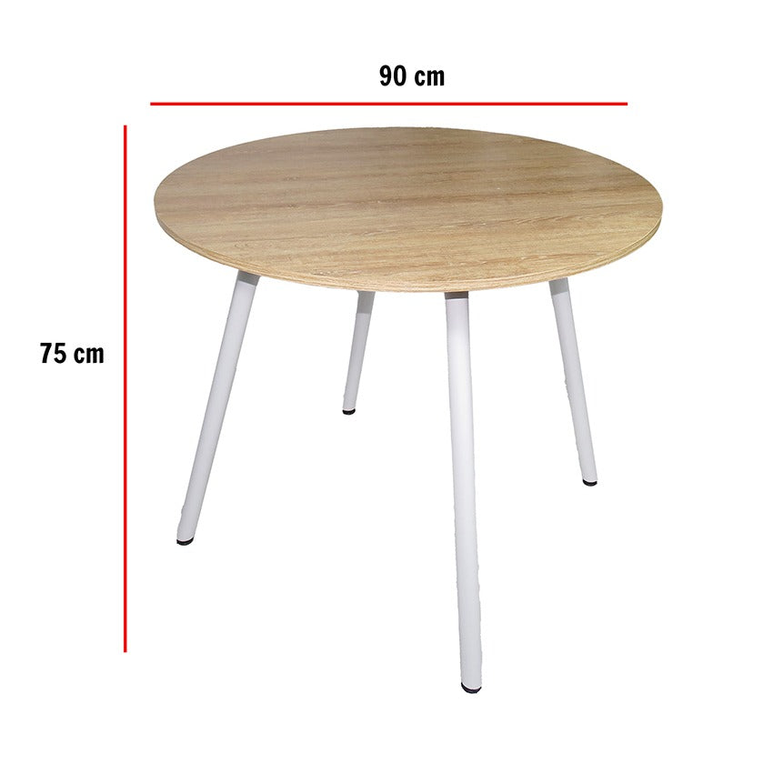 Mesa de comedor redondo like blanco vienes