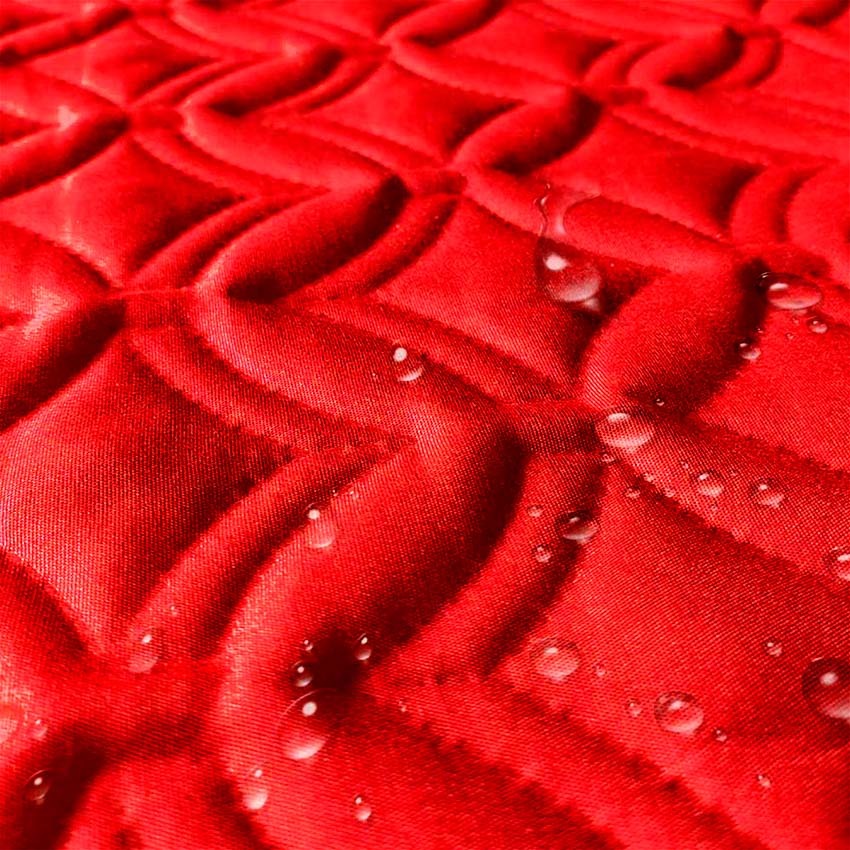 Protector colchón king impermeable acolchado rojo