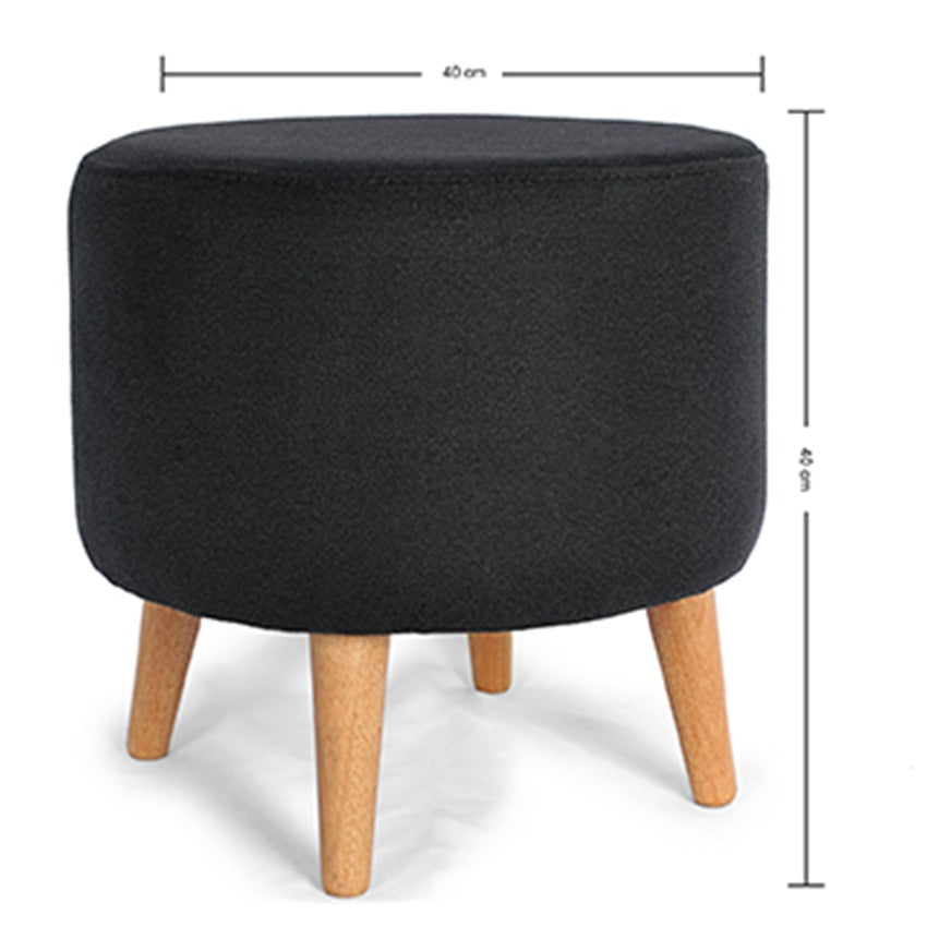 Puff negro 4 patas negro (40x40x40)