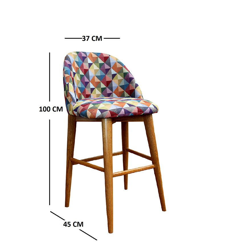 Silla bar con espaldar colors (100x45x37)