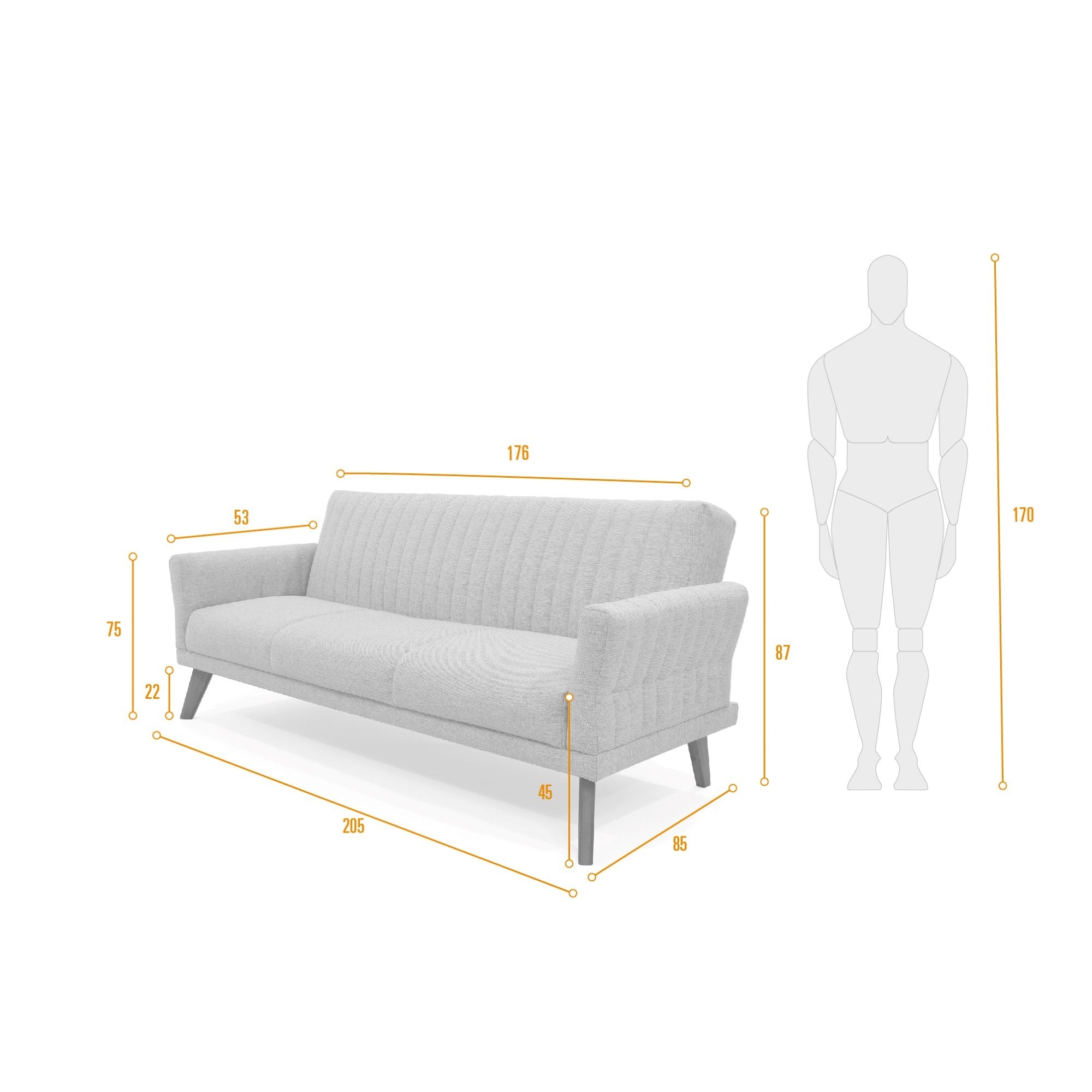 Sofa cama pensilvania tela
