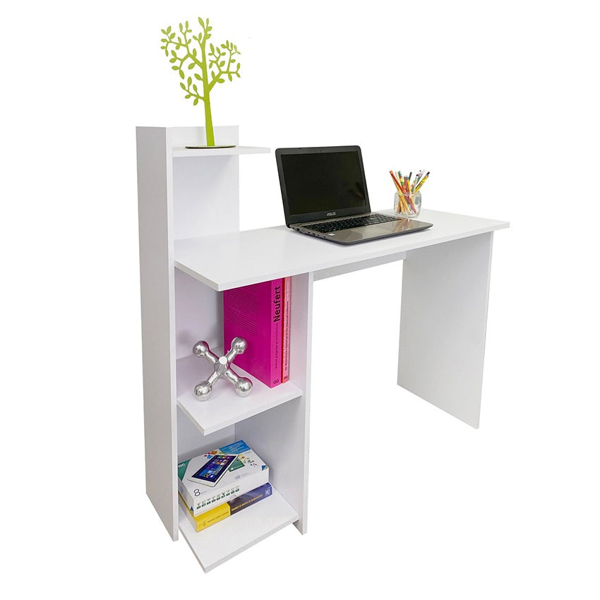 Escritorio biblioteca king blanco (110x110x40)