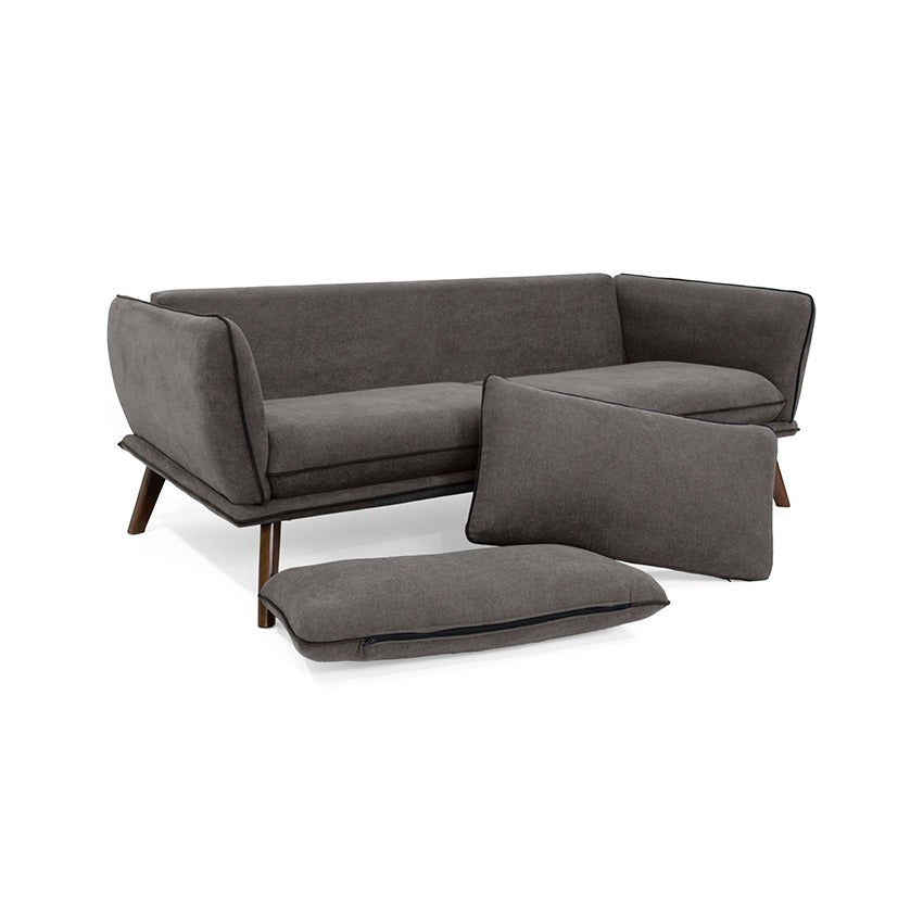 Sofa 3p hudson tela gris