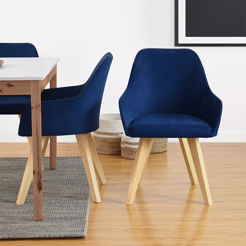 Silla murcia tela azul