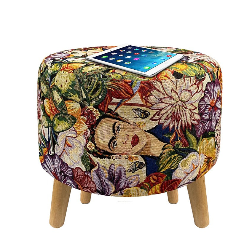 Puff redondo cuatro patas frida (40x40x40)
