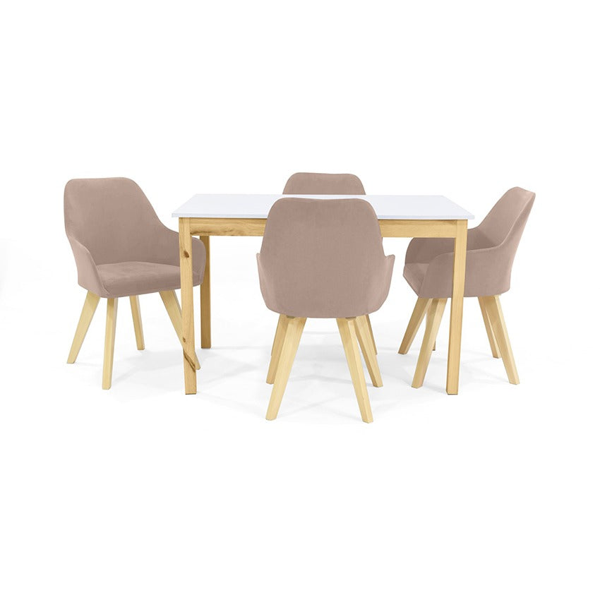 Set comedor 4p orion sillas murcia taupe