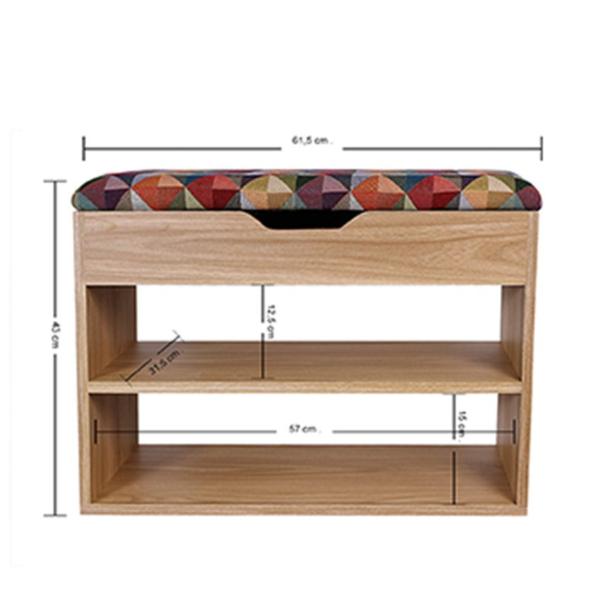 Mueble organizador fresno tapizado colors (43x60x30)