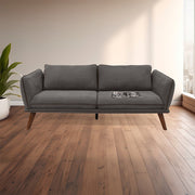 Sofa 3p hudson tela gris