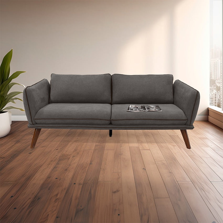 Sofa 3p hudson tela gris