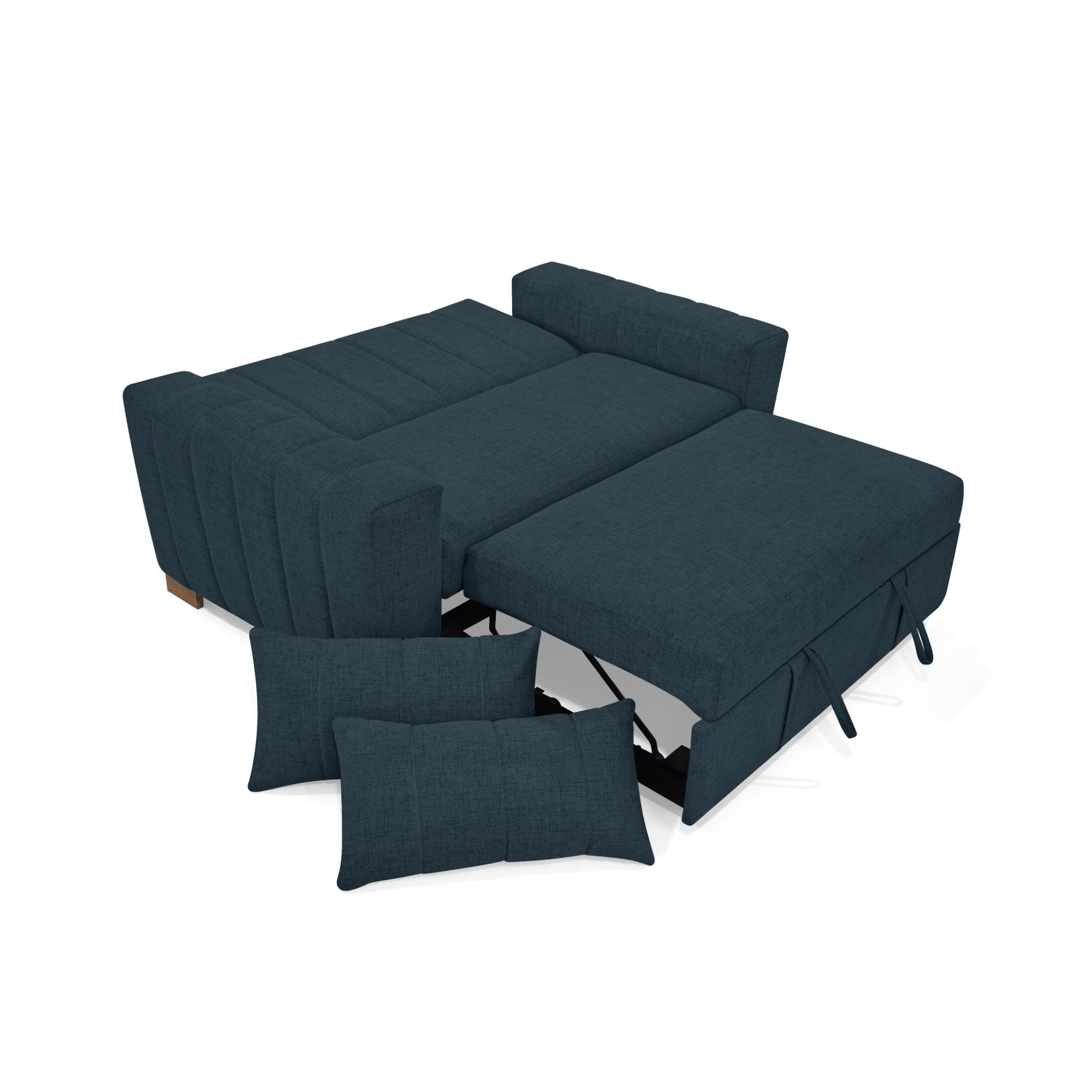 Sofa cama 2 puestos hannover plomo tela