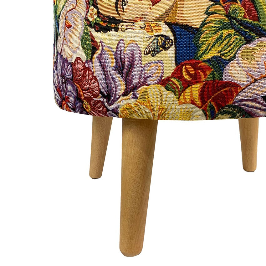 Puff redondo cuatro patas frida (40x40x40)