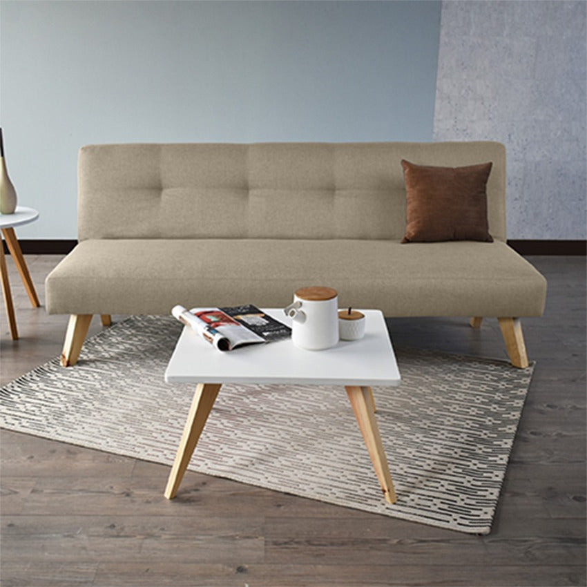 Set sofá cama 3 puestos london beige y mesa centro nova