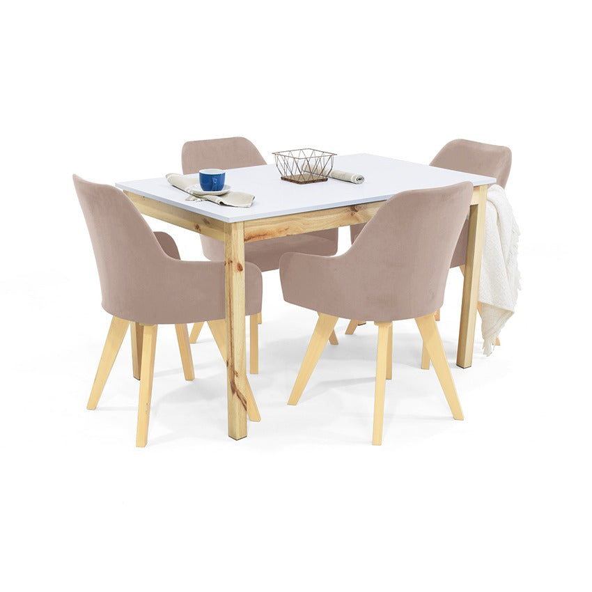 Set comedor 4p orion sillas murcia taupe