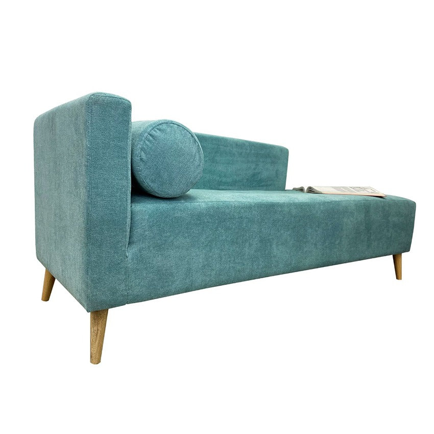 Combo sofa verde menta (66x163x64) y mesa de centro hexagonal blanca