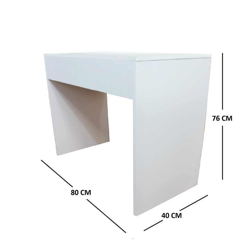 Combo tocador escritorio (76x80x40) blanco+ silla eames (83x46x51) blanca