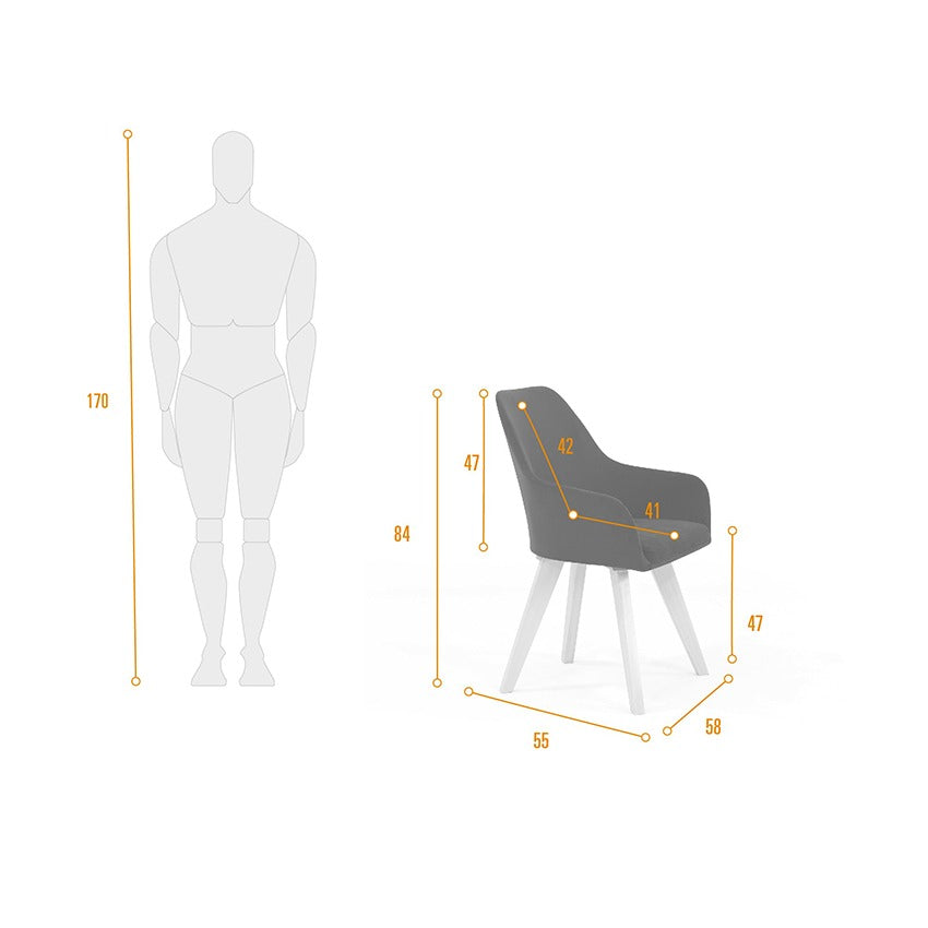 Silla murcia tela azul