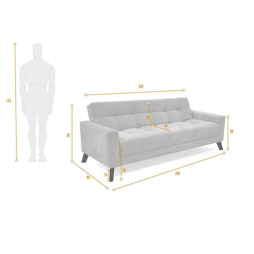 Sofa cama sahara tela indigo