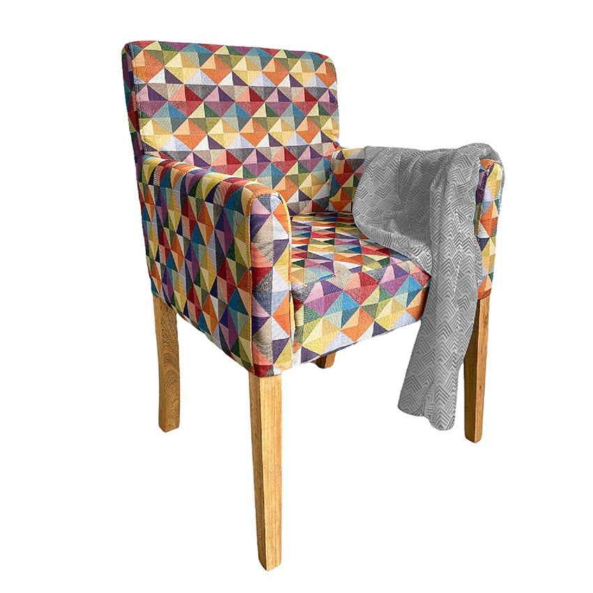 Combo sala colors poltrona (88x59x55) + banqueta baul + mesa de centro hexagonal