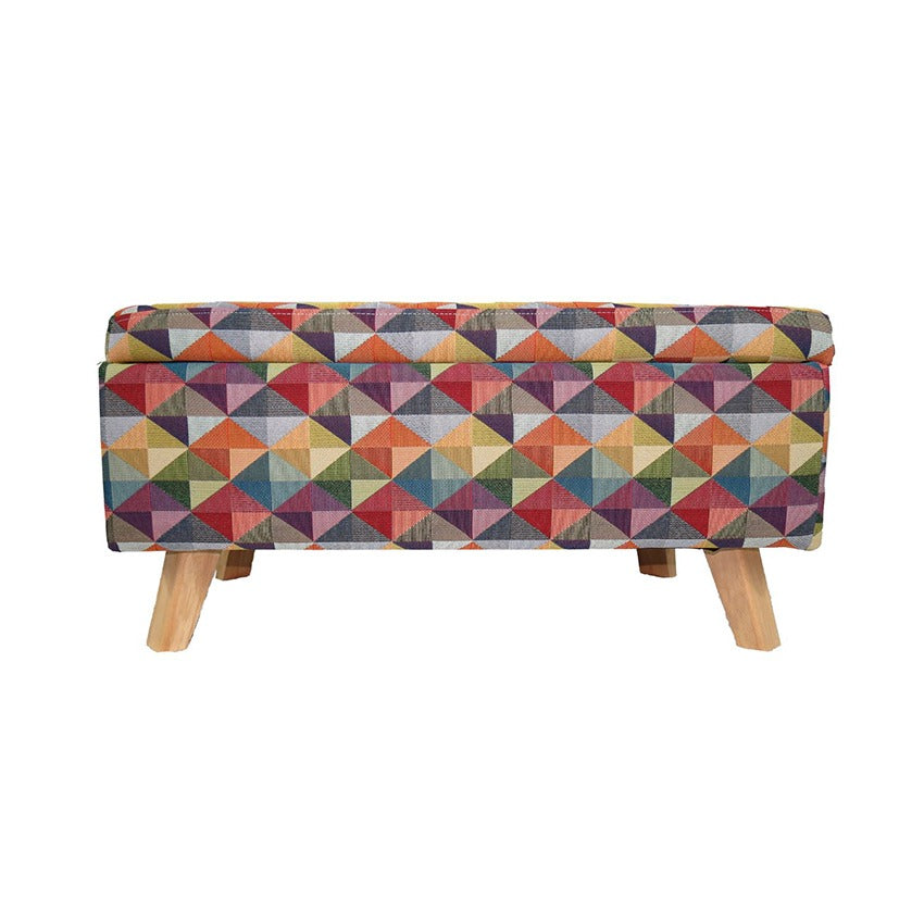 Combo sala colors poltrona (88x59x55) + banqueta baul + mesa de centro hexagonal