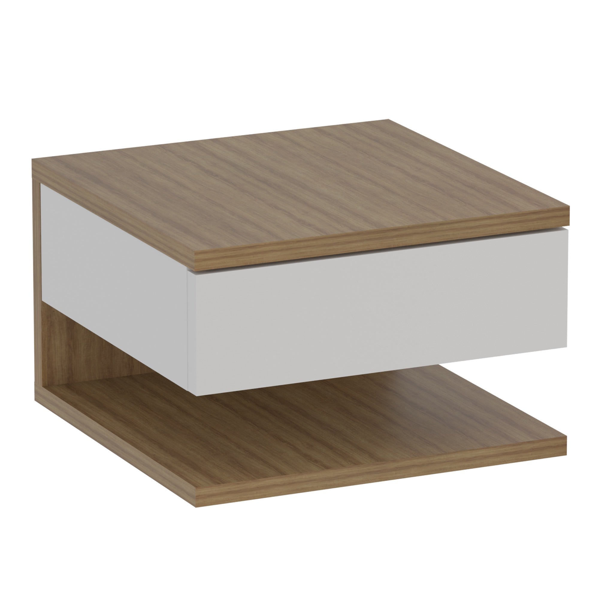 Mesa de noche Roma Natural/Blanco Apgado