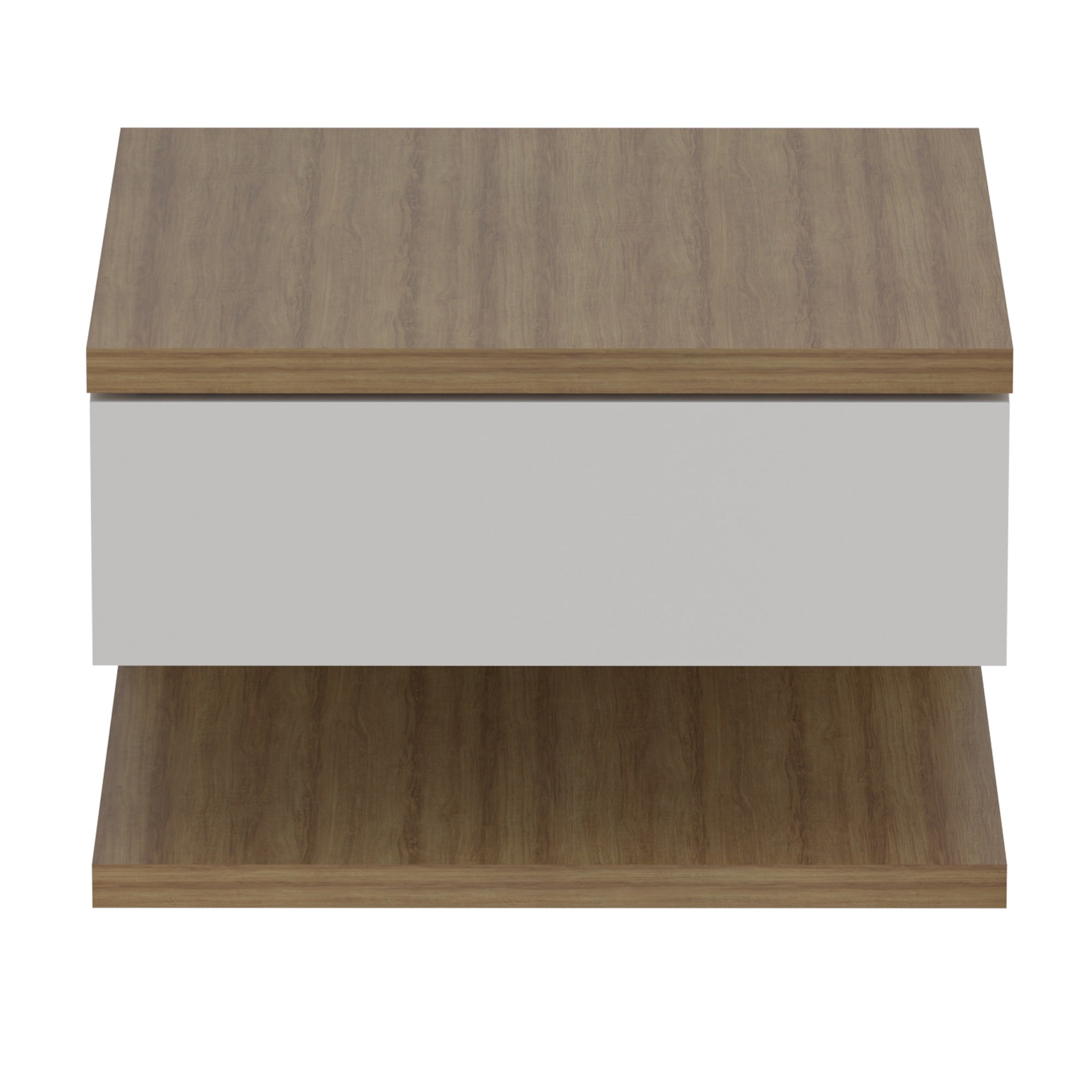 Mesa de noche Roma Natural/Blanco Apgado