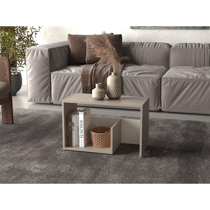 Mesa auxiliar evert, nacar y , con diseño moderno y espacio para ubicar objetos