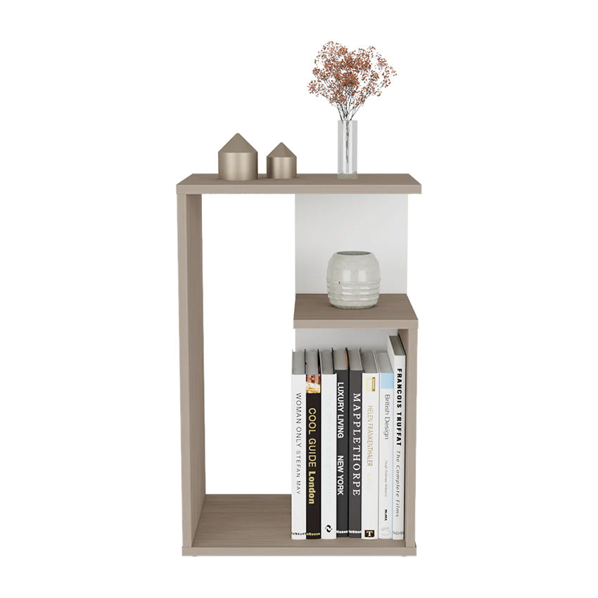 Mesa auxiliar evert, nacar y , con diseño moderno y espacio para ubicar objetos