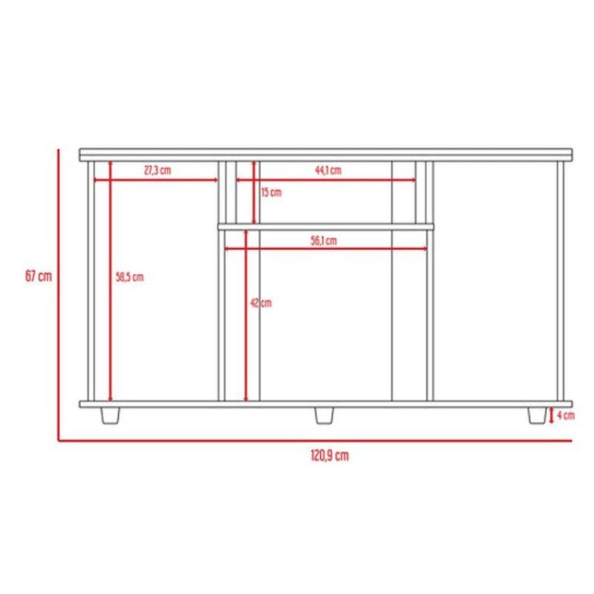 Mesa para tv alpin wengue