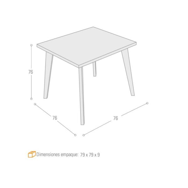Mesa de comedor lyon 4 puestos blanco