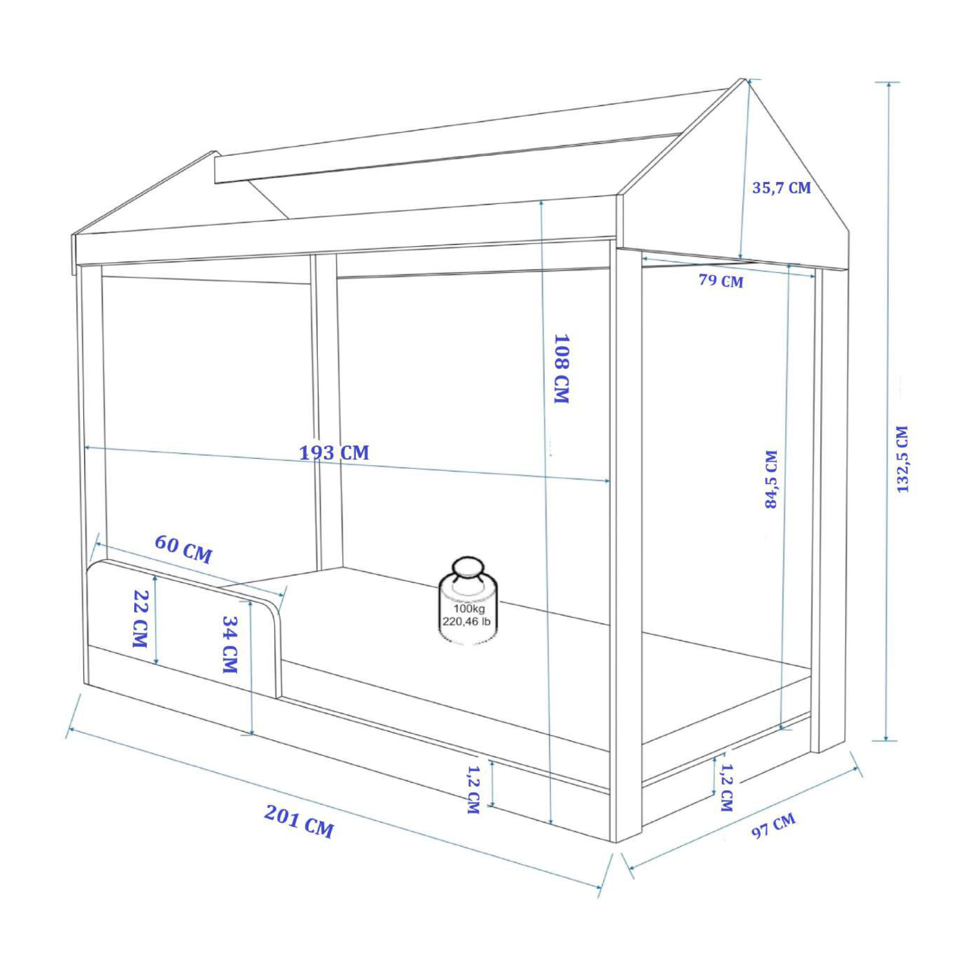 Cama Montessoriana Paulina Blanco